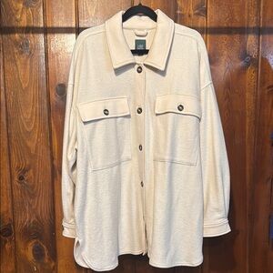 Wild Fable Cream Shirt Jacket